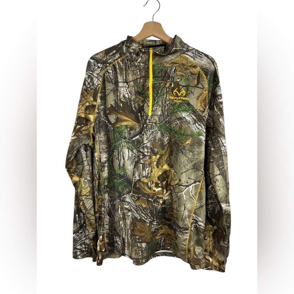 Realtree Camo Shirt Realtree Xtra Camo T-Shirt Quarter Zip Pullover Men Large